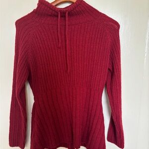 Red Women's Wrap Sweater